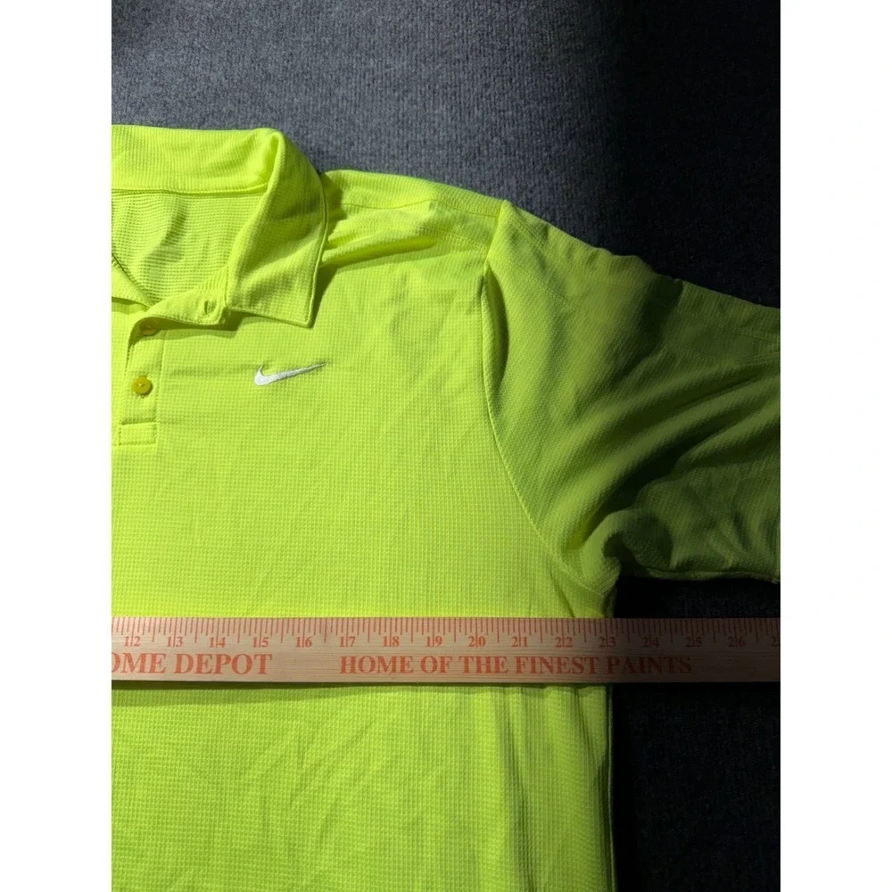 Nike Golf Mens Volt‎ Neon Yellow Short Sleeve Polo Shirt 454472-702 Large